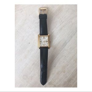 Michael Kors Black Leather Watch